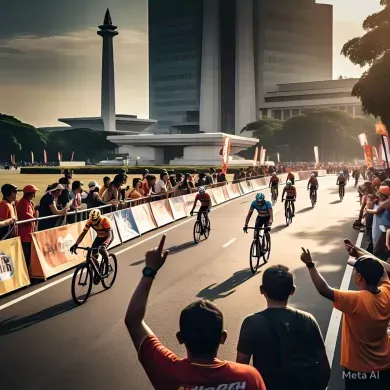 Kemeriahan Event Sepeda Di Monas Dengan 2000 Peserta